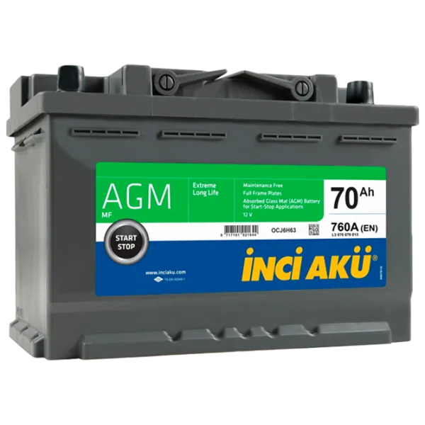 Acumulator auto Inci Aku Start-Stop AGM 850A photo 1 Acumulator auto Inci Aku Start-Stop AGM 850A photo 1