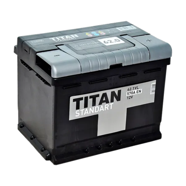 Авто аккумулятор Titan Standart 6CT-62.0 VL 570A photo 1