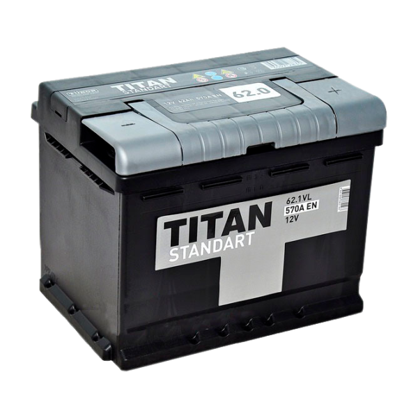 Авто аккумулятор Titan Standart 6CT-62.0 VL 570A photo 1