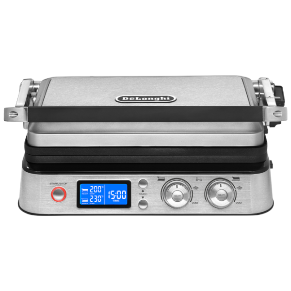 Электрогриль Delonghi CGH1030D Контактный, Барбекю/ 2000 Вт/ Черный Нержавеющая сталь photo 1