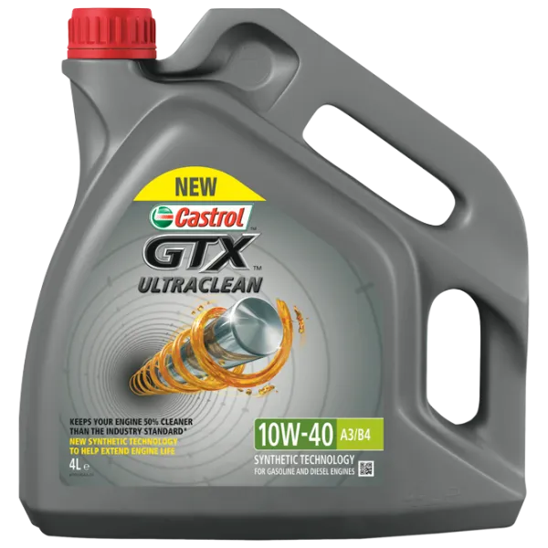 Моторное масло Castrol GTX Ultraclean 10W-40 A3/ B4 10W-40 синтетическое photo 1