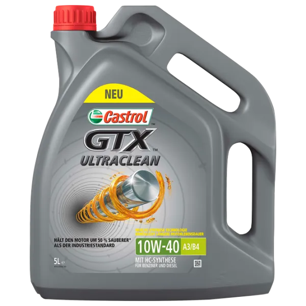 Ulei de motor Castrol GTX Ultraclean 10W-40 A3/ B4 10W-40 5 l semisintetic photo 1