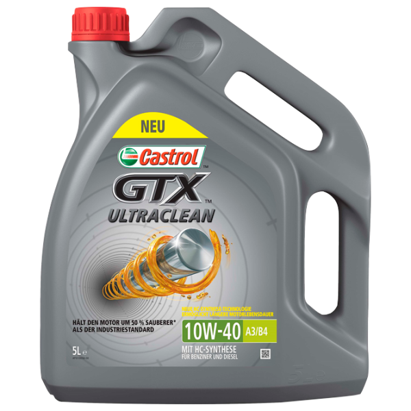 Ulei de motor Castrol GTX Ultraclean 10W-40 A3/ B4 10W-40 5 l semisintetic photo 1