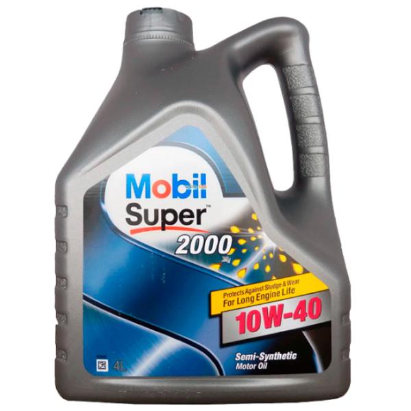 Моторное масло Mobil 10W40 Super 2000 X1 10W-40 4 л полусинтетическое photo 1