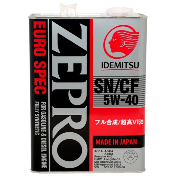 Ulei de motor Idemitsu Zepro Euro Spec SN/ CF 5W-40 5W-40 4 l sintetic photo 1 Ulei de motor Idemitsu Zepro Euro Spec SN/ CF 5W-40 5W-40 4 l sintetic photo 1