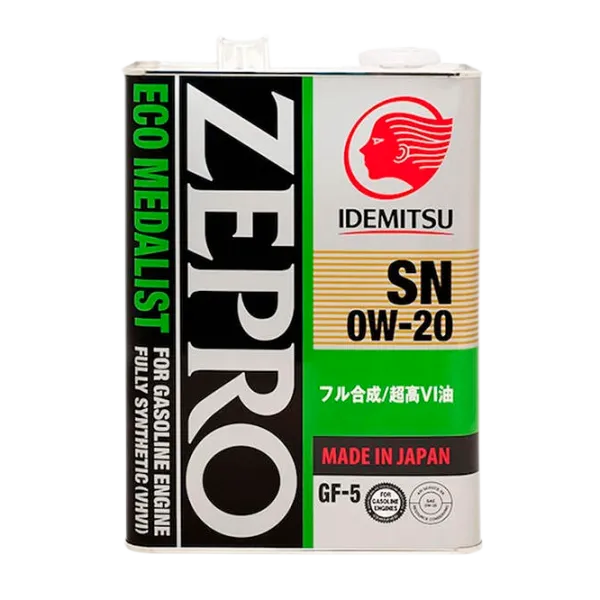 Моторное масло Idemitsu Zepro Eco Medalist SN/ GF-5 0W-20 0W-20 4 л синтетическое photo 1