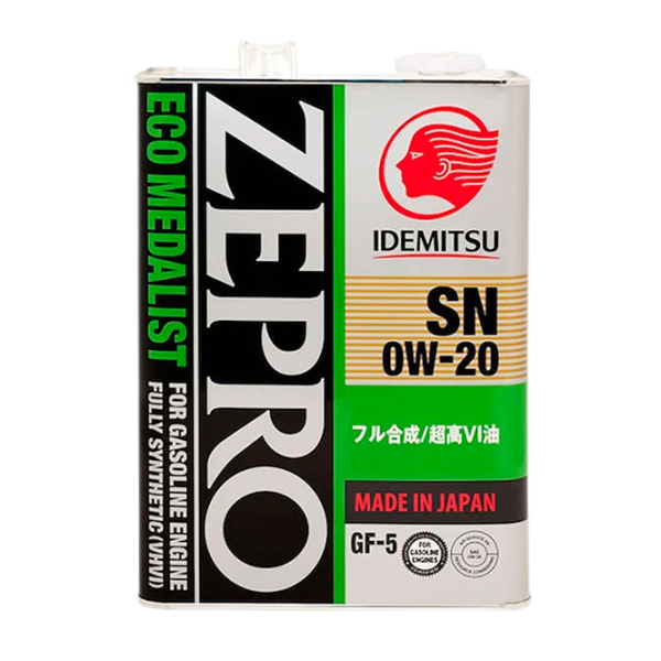 Моторное масло Idemitsu Zepro Eco Medalist SN/ GF-5 0W-20 0W-20 4 л синтетическое photo 1