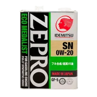 Моторное масло Idemitsu Zepro Eco Medalist SN/ GF-5 0W-20 0W-20 4 л синтетическое