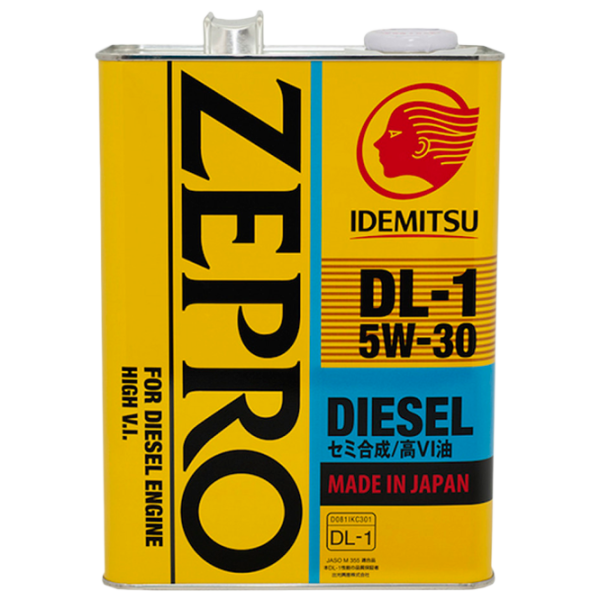 Ulei de motor Idemitsu Zepro Diesel DL-1 5W-30 5W-30 4 l semisintetic photo 1 Ulei de motor Idemitsu Zepro Diesel DL-1 5W-30 5W-30 4 l semisintetic photo 1