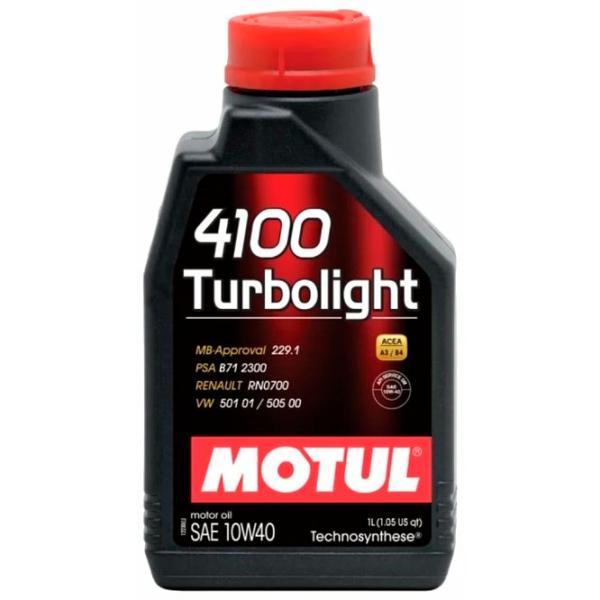 Ulei de motor Motul 10W40 TURBOLIGHT 4100 10W-40 1 l semisintetic photo 1