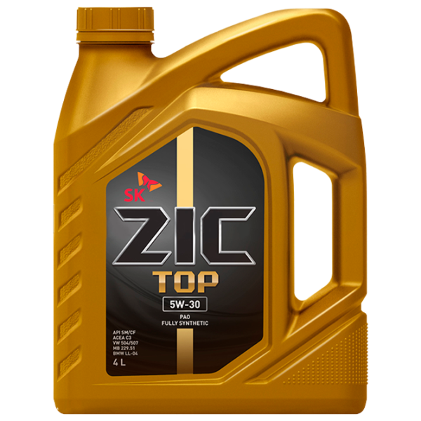 Моторное масло ZIC Top 5W-30 5W-30 4 л синтетическое photo 1