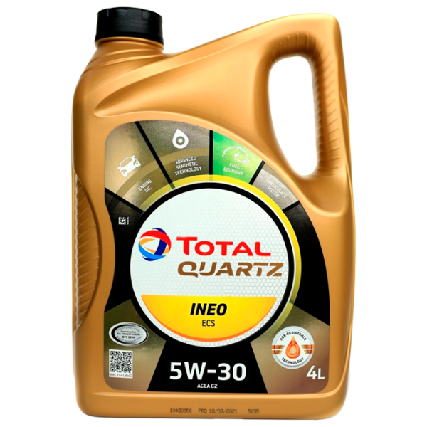 Моторное масло Total Quartz Ineo ECS 5W-30 5W-30 4 л синтетическое photo 1