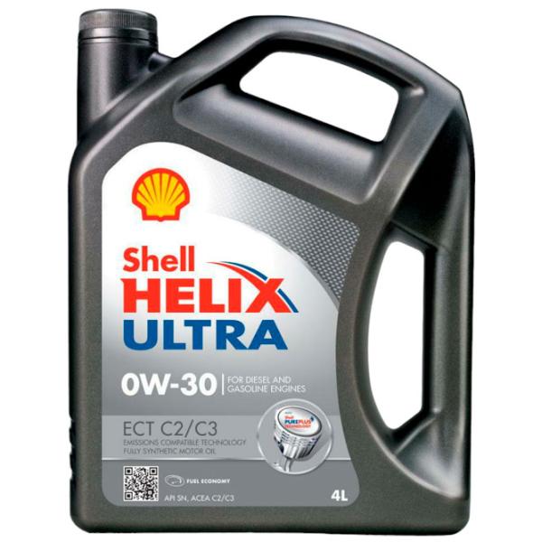 Моторное масло Shell 0W-30 Helix Ultra ECT C2/ C3 0W-30 4 л синтетическое photo 1