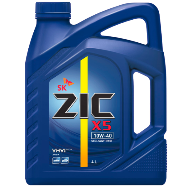 Моторное масло ZIC X5 10W-40 10W-40 4 л полусинтетическое photo 1