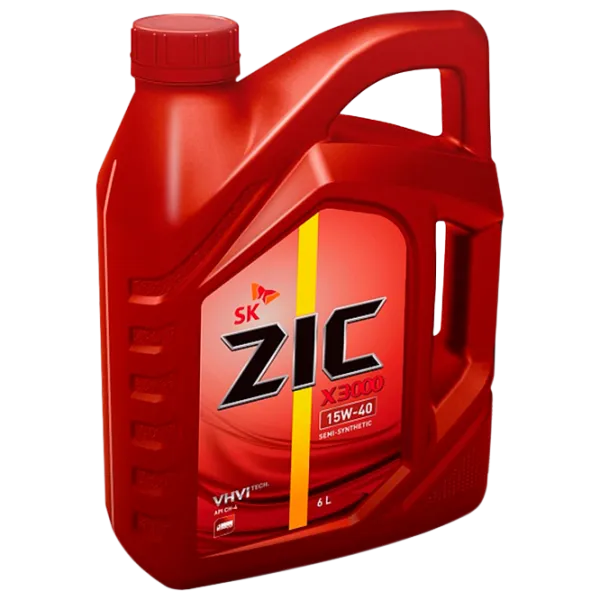 Моторное масло ZIC X3000 15W-40 15W-40 6 л полусинтетическое photo 1
