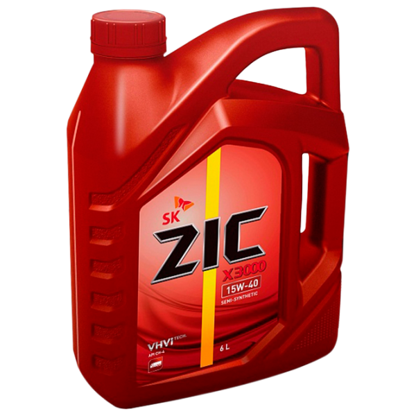 Моторное масло ZIC X3000 15W-40 15W-40 6 л полусинтетическое photo 1