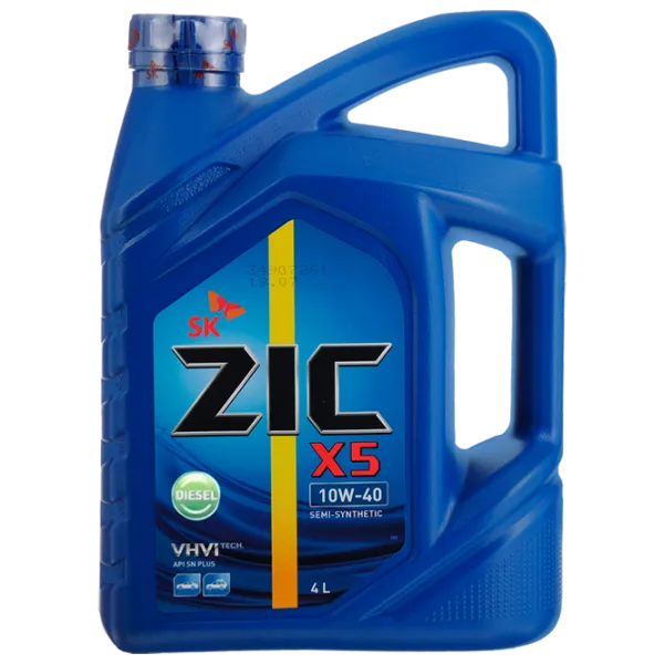 Моторное масло ZIC X5 Diesel 10W-40 10W-40 4 л полусинтетическое photo 1