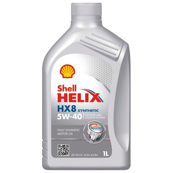 Моторное масло Shell 5W-40 Helix HX8 Synthetic 5W-40 1 л синтетическое photo 1