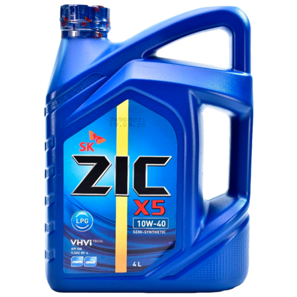 Моторное масло ZIC X5 LPG 10W-40 10W-40 4 л полусинтетическое photo 1