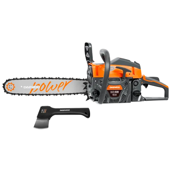 Цепная пила Daewoo DACS 4500 + Axe бензиновая/ Оранжевый photo 1