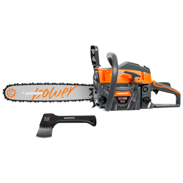 Цепная пила Daewoo DACS 4500 + Axe бензиновая/ Оранжевый photo 1