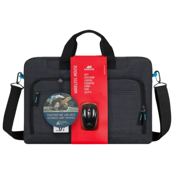 Сумка для ноутбука RivaCase 8058 + Wireless Mouse Kit 17.3"/ Черный photo 1