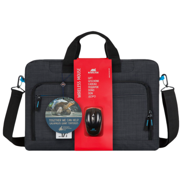 Сумка для ноутбука RivaCase 8058 + Wireless Mouse Kit 17.3"/ Черный photo 1