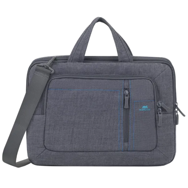 Сумка для ноутбука RivaCase Canvas 13.3"/ Серый photo 1
