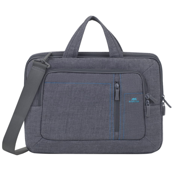 Сумка для ноутбука RivaCase Canvas 13.3"/ Серый photo 1