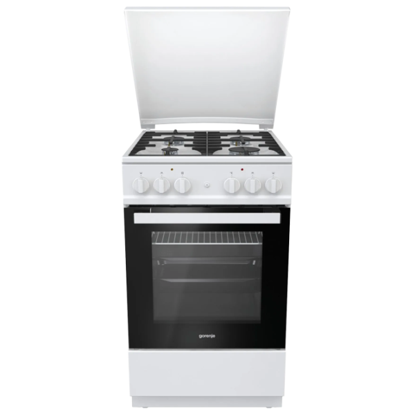 Aragaz Gorenje K 5142 WF-B Pe gaz/ White/ Black photo 1