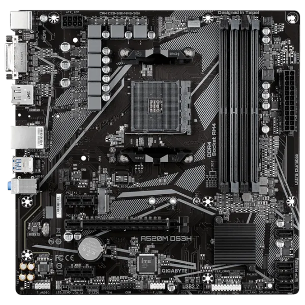 Материнская плата Gigabyte A520M DS3H 1.0 mATX/ AMD A520 photo 1