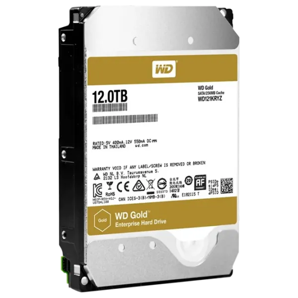 HDD Western Digital Gold Enterprise 12 TB WD121KRYZ / Yellow photo 3