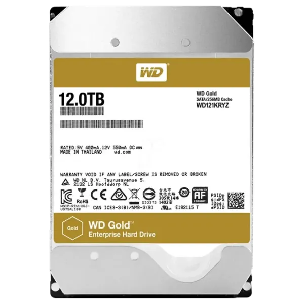 HDD Western Digital Gold Enterprise 12 TB WD121KRYZ / Yellow photo 4