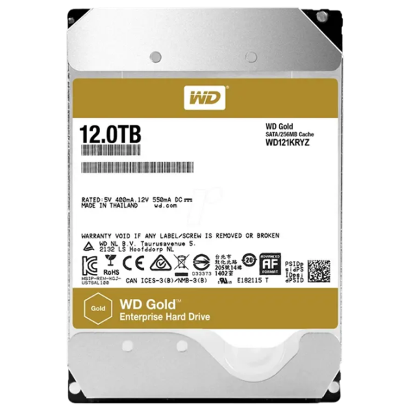 HDD Western Digital Gold Enterprise 12 TB WD121KRYZ / Yellow photo 4