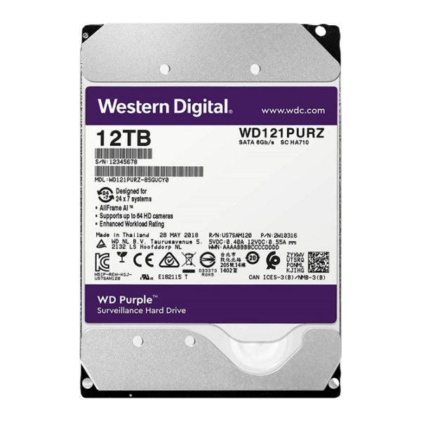 Dispozitiv de stocare HDD Western Digital Surveillance 12 TB WD121PURZ/ Purple photo 1