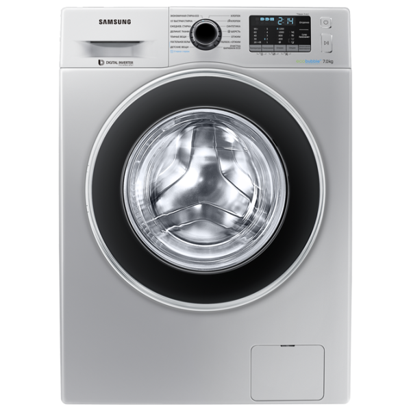 Стиральная машина Samsung WW70J52E0HSDLP 7 кг / 1200 об/мин / Серебряный photo 1