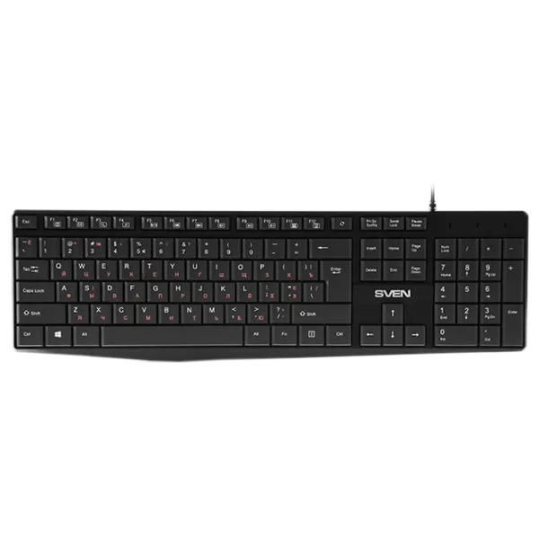 Tastatură Sven Comfort KB-S305 Cu fir/ Black photo 1