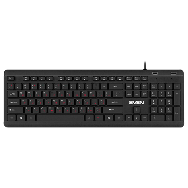 Tastatură Sven KB-E5700H Cu fir/ Black photo 1