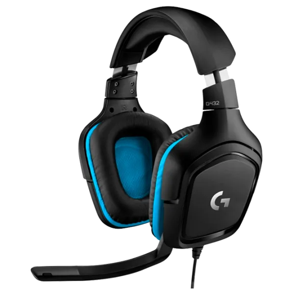 Наушники Logitech G432 Синий Черный Проводная/ Игровой photo 1