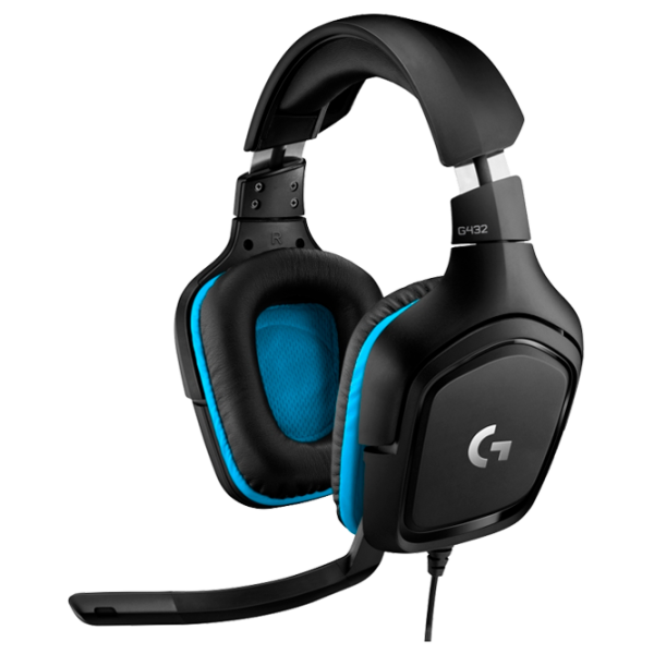 Наушники Logitech G432 Синий Черный Проводная/ Игровой photo 1