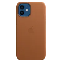 Husa Apple iPhone 12 / 12 Pro Original MagSafe Back/ Leather/ Saddle Brown