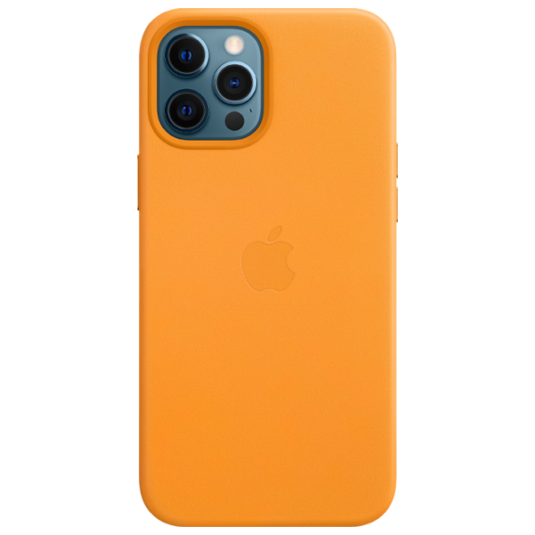 Чехол для смартфона Apple iPhone 12 Pro Max Apple/ MagSafe Back/ Кожа/ California Poppy Желтый photo 1 Чехол для смартфона Apple iPhone 12 Pro Max Apple/ MagSafe Back/ Кожа/ California Poppy Желтый photo 1