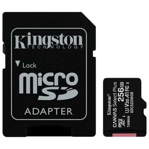 Карта памяти Kingston Canvas Select Plus 256 ГБ MicroSD / 10 (U3) photo 1