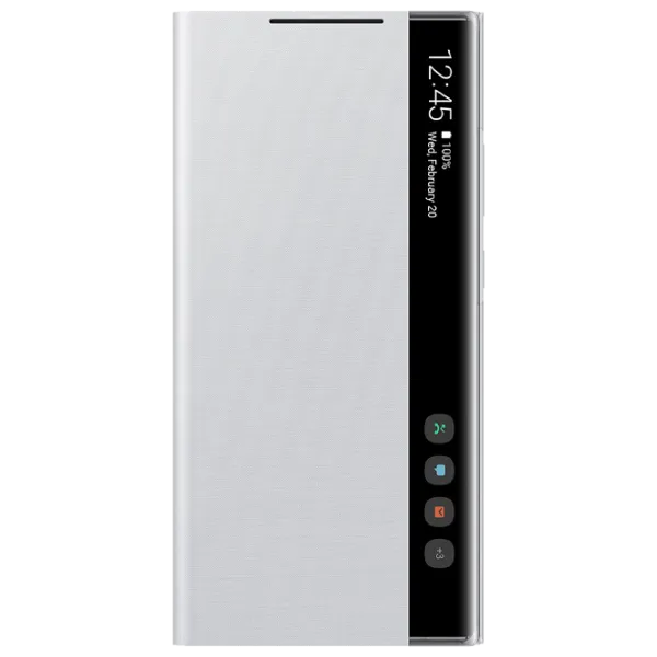 Чехол для смартфона Samsung Galaxy Note 20 Ultra Samsung/ Flip Cover View/ PC/ PU/ Серебристый Белый photo 1