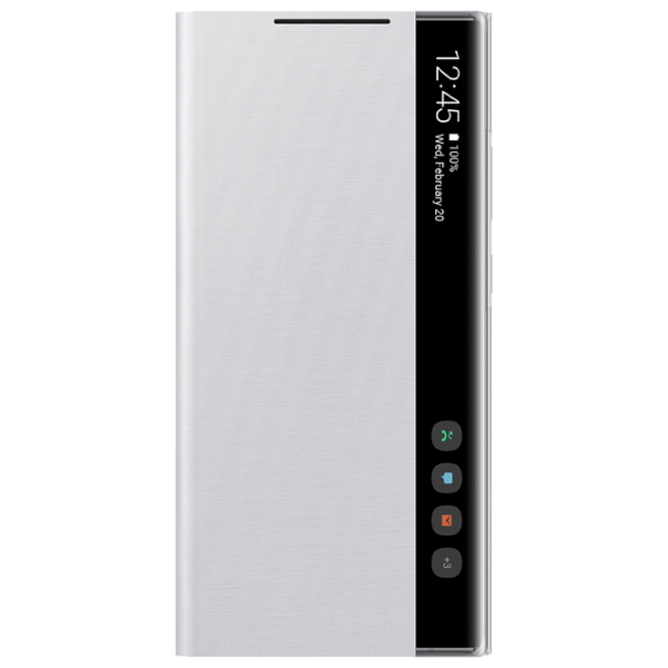 Чехол для смартфона Samsung Galaxy Note 20 Ultra Samsung/ Flip Cover View/ PC/ PU/ Серебристый Белый photo 1