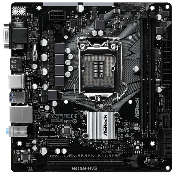Материнская плата ASRock H410M-HVS mATX/ Intel H410 photo 1