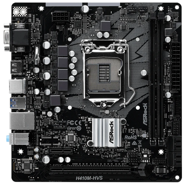 Материнская плата ASRock H410M-HVS mATX/ Intel H410 photo 1