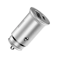 Автомобильное зарядное устройство Baseus PPS Quick Charger Проводной/ 2A/ Серебристый