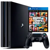 Sony Playstation 4 PRO + GTA V Premium Edition Черный photo 1