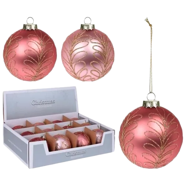 Игрушки для ёлки Christmas 43397 8 см/ Розовый photo 1